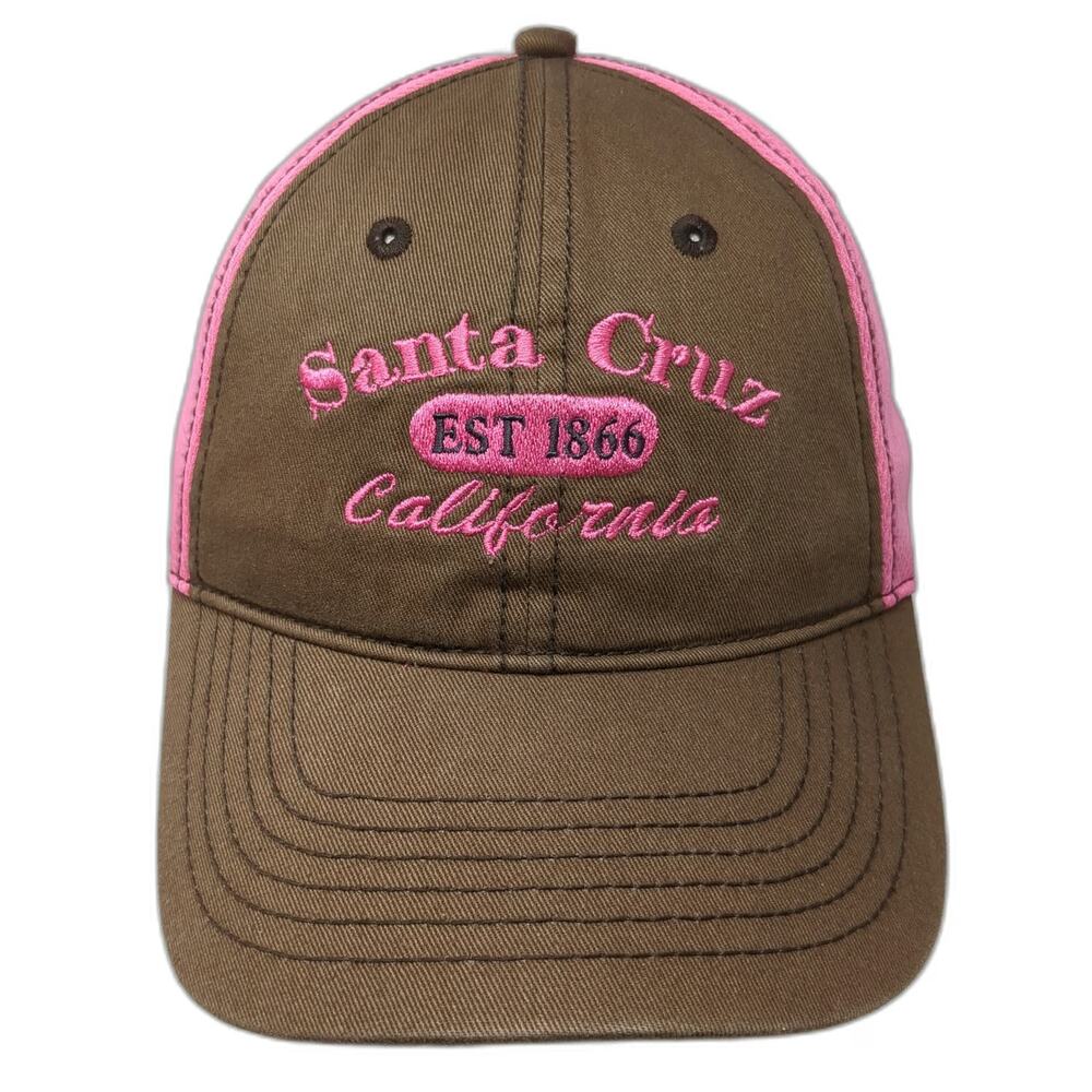 Jacobson Trucker Hat Brown Pink One Size California Santa Cruz Est 1866 Mesh